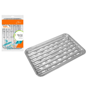 Tacki aluminiowe do grilla 4szt 34x22,5x2,5cm RAVI
